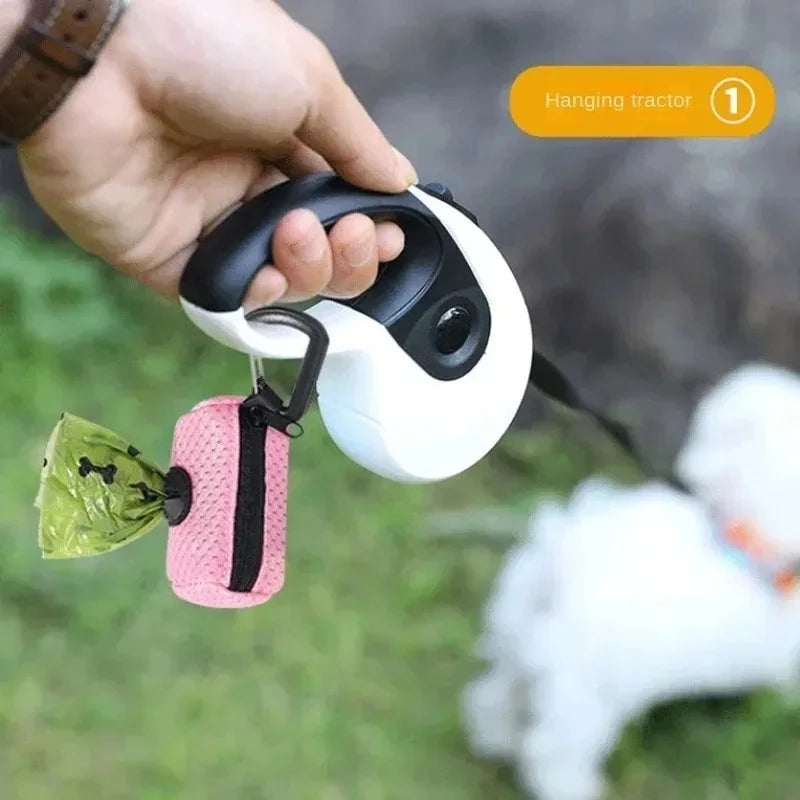 Hanging Dog Poop Bag Dispenser – Portable Pet Waste Bag Holder for Walks, Travel & Outdoor Cleanup