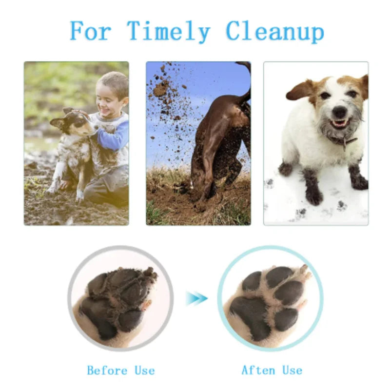 Portable Dog Paw Cleaner – Soft Silicone Foot Washer with Cleaning Brush for Mud, Dirt & Outdoor Paw Care