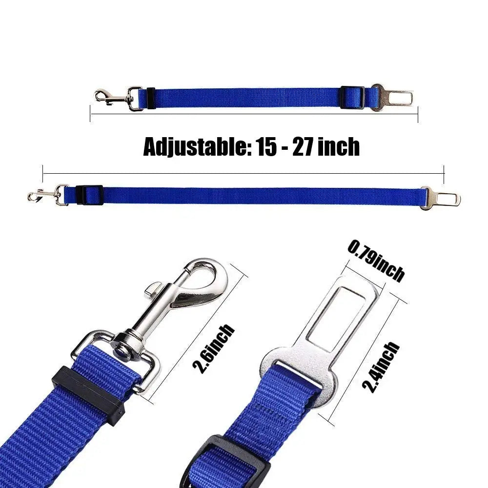 Pet Car Safety Harness – Adjustable Dog & Cat Seat Belt Strap for Secure Travel, Driving & Vehicle Protection