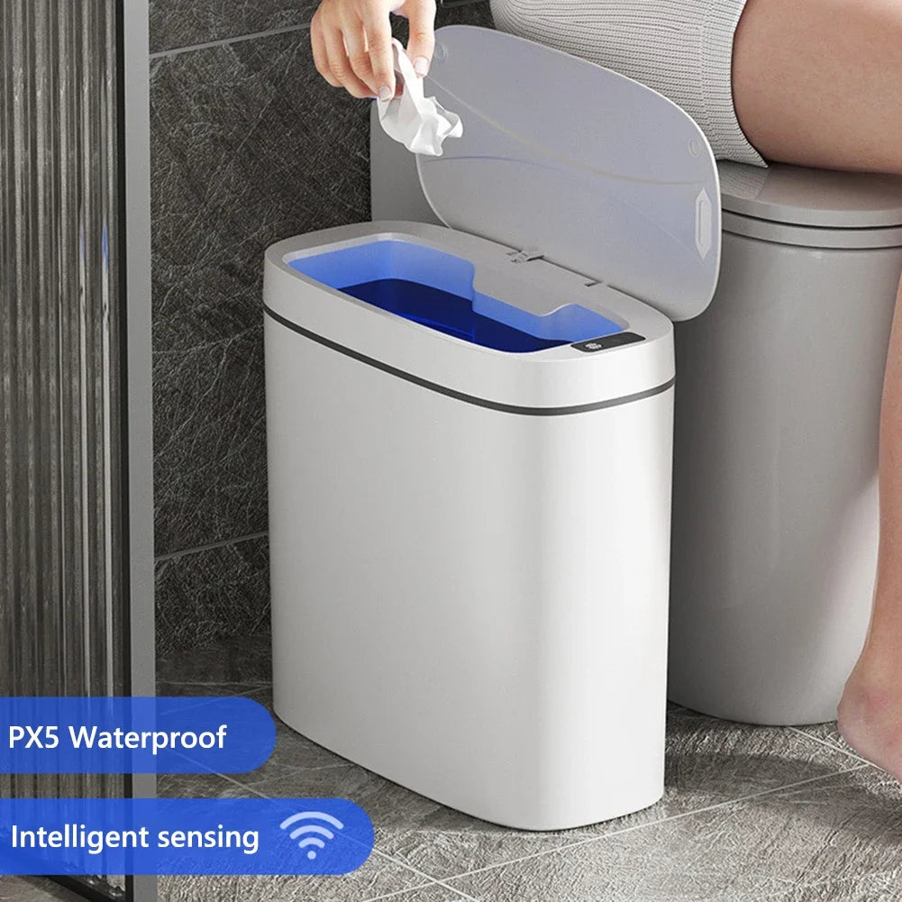14L Smart Sensor Trash Can with Lid | Touchless Automatic Waste Bin for Kitchen & Bathroom