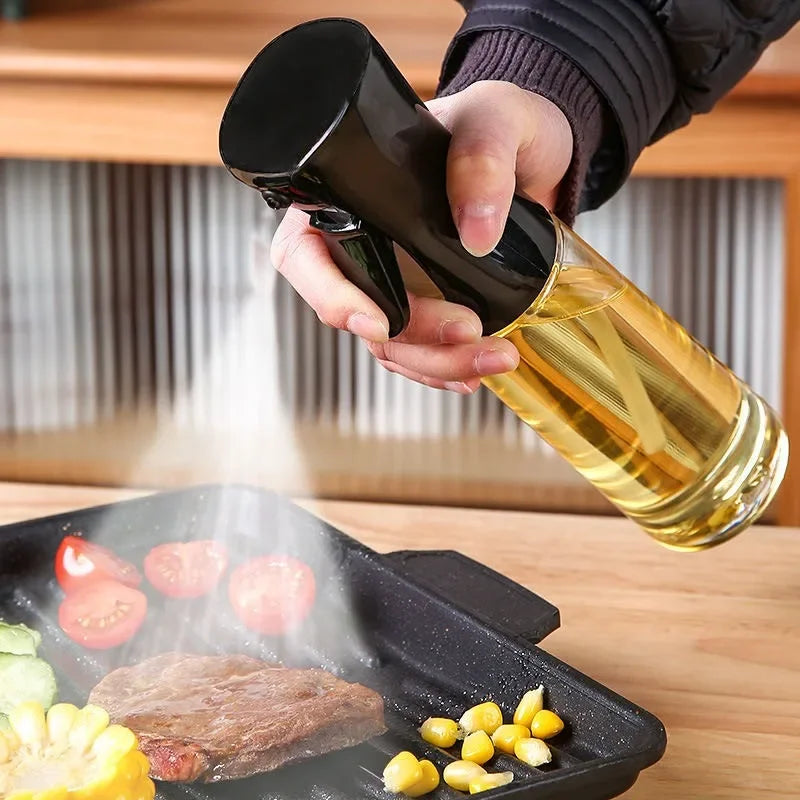 Pulverizador de aceite para cocinar - Botella pulverizadora dispensadora de aceite de oliva - Aceite y vinagre reutilizables aptos para uso alimentario, accesorios de cocina en botella pulverizadora